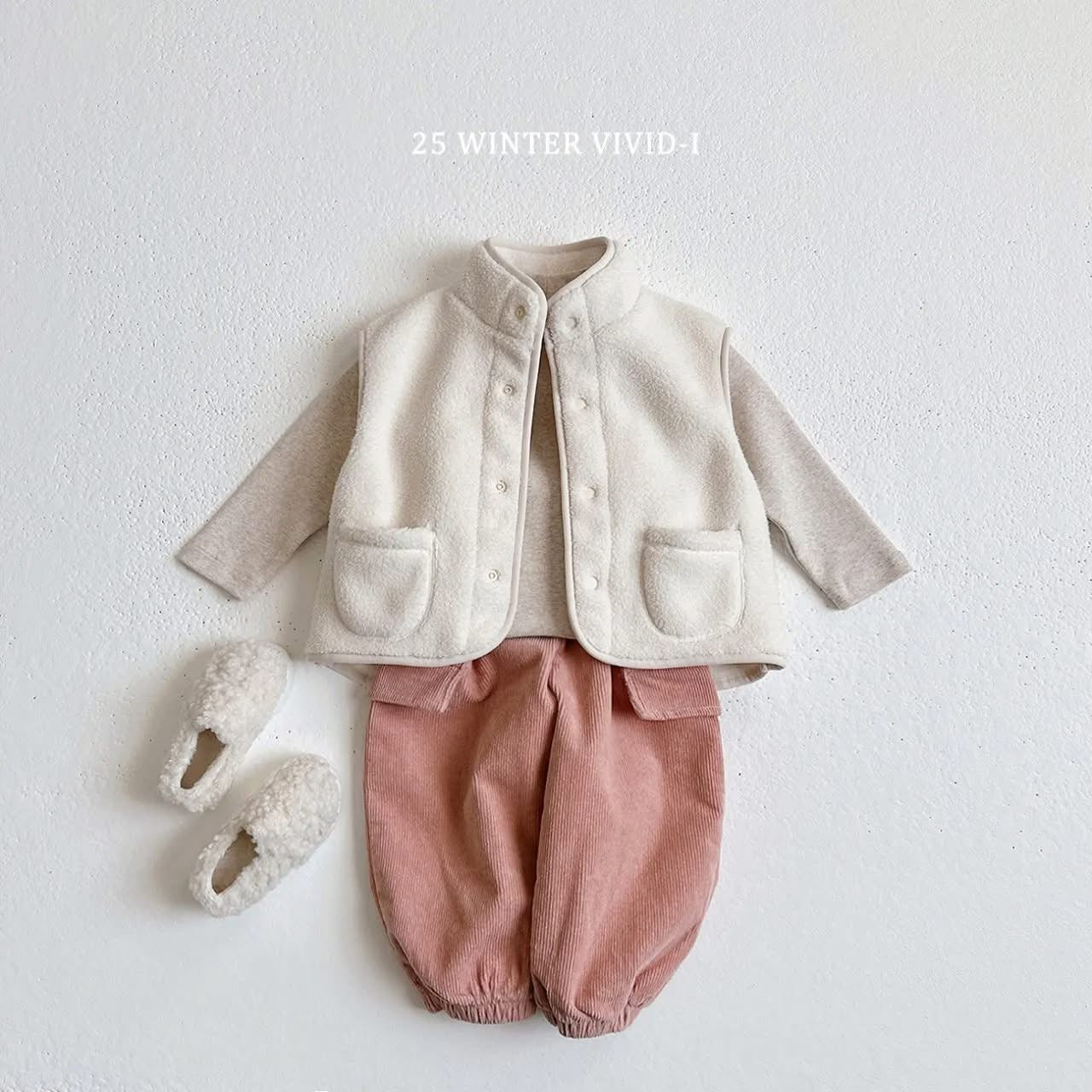 Vivid 燈芯絨翻蓋口袋縮口褲 (75-135cm)