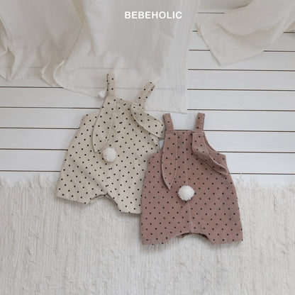bebeholic rabbit suspender suit (6-18m)