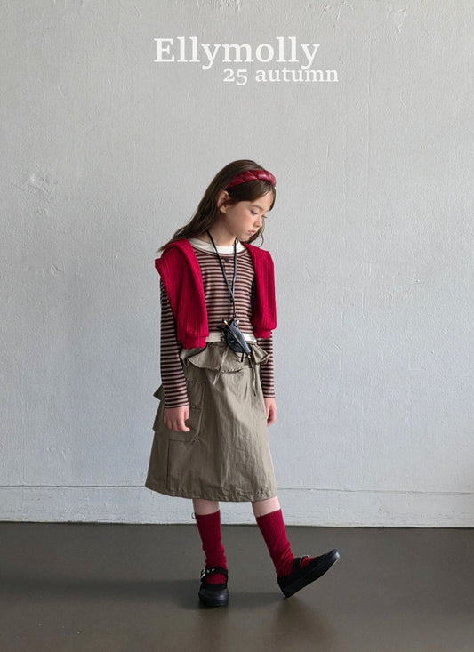 ELLYMOLLY antique frill skirt (90-145cm)