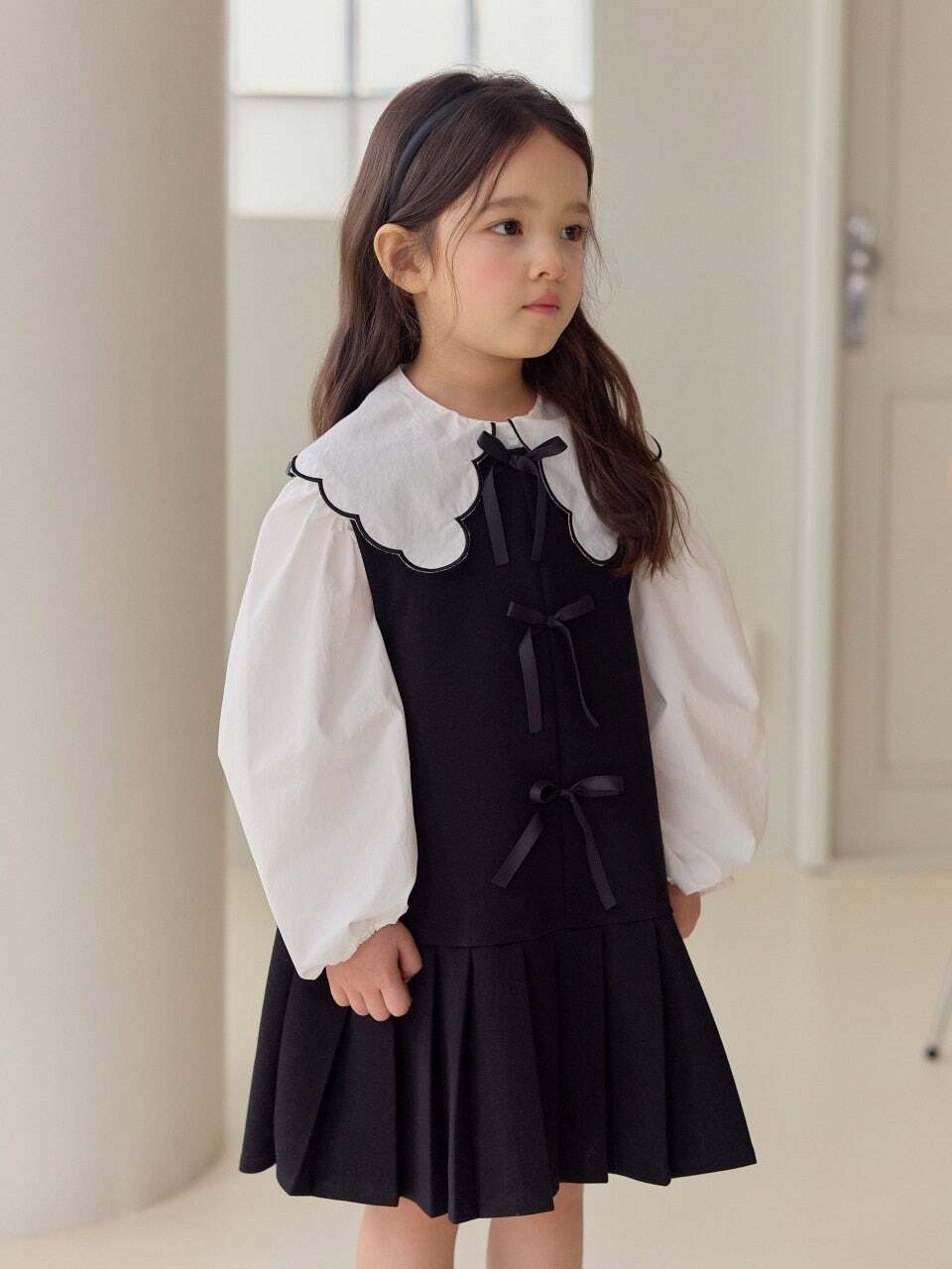 DAILYBEBE ribbon bon one-piece (75-145cm)