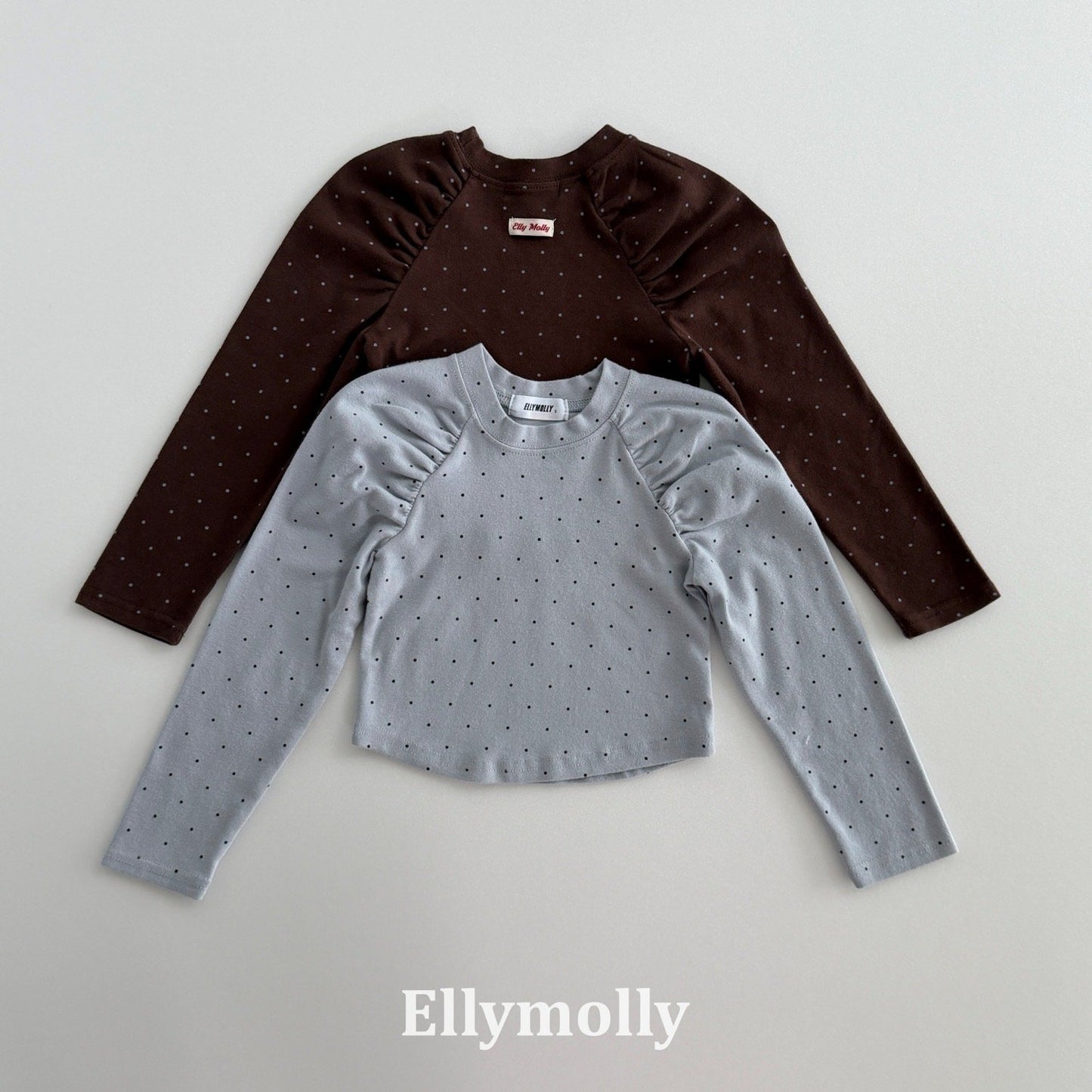 ELLYMOLLY giselle dot shirring t-shirt (90-145cm)