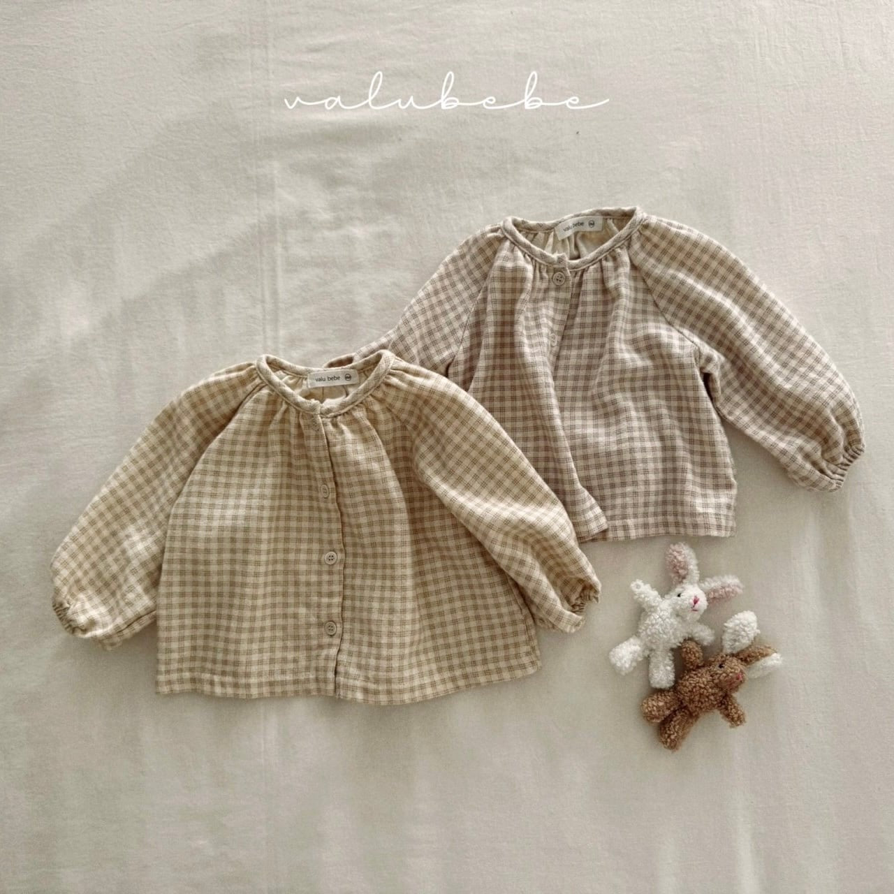 valubebe Peach check shirt (70-110cm)