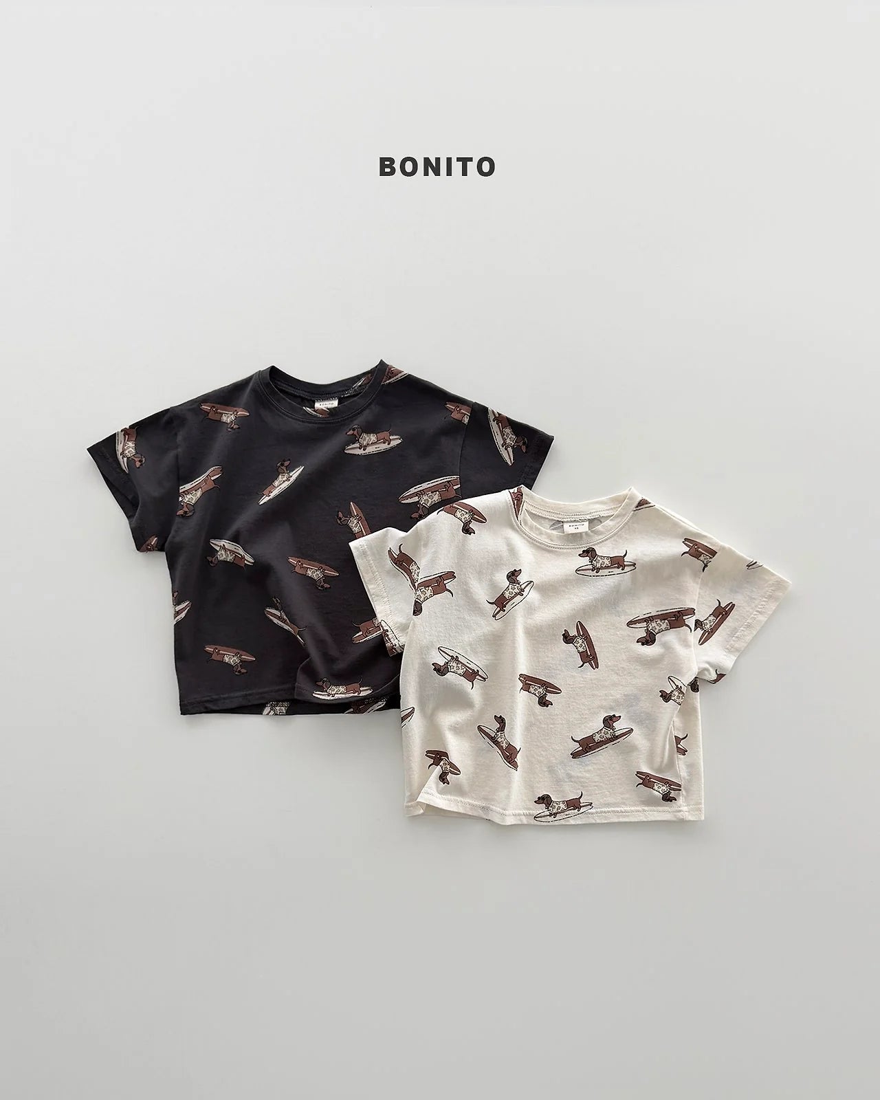 Bonito surfing dog tee (~80-140cm)