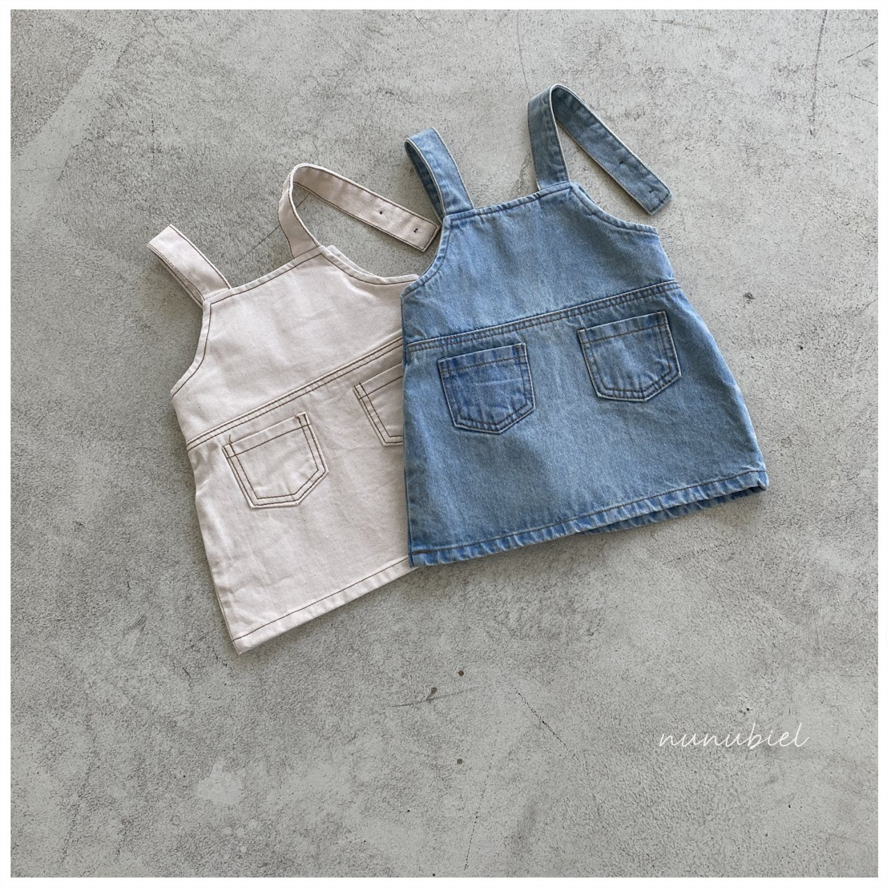 nunubiel patch denim dress (75-115cm)