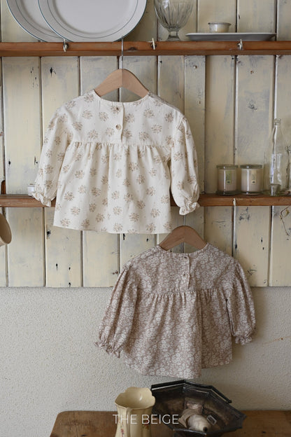 the beige flower blouse (80-120cm)