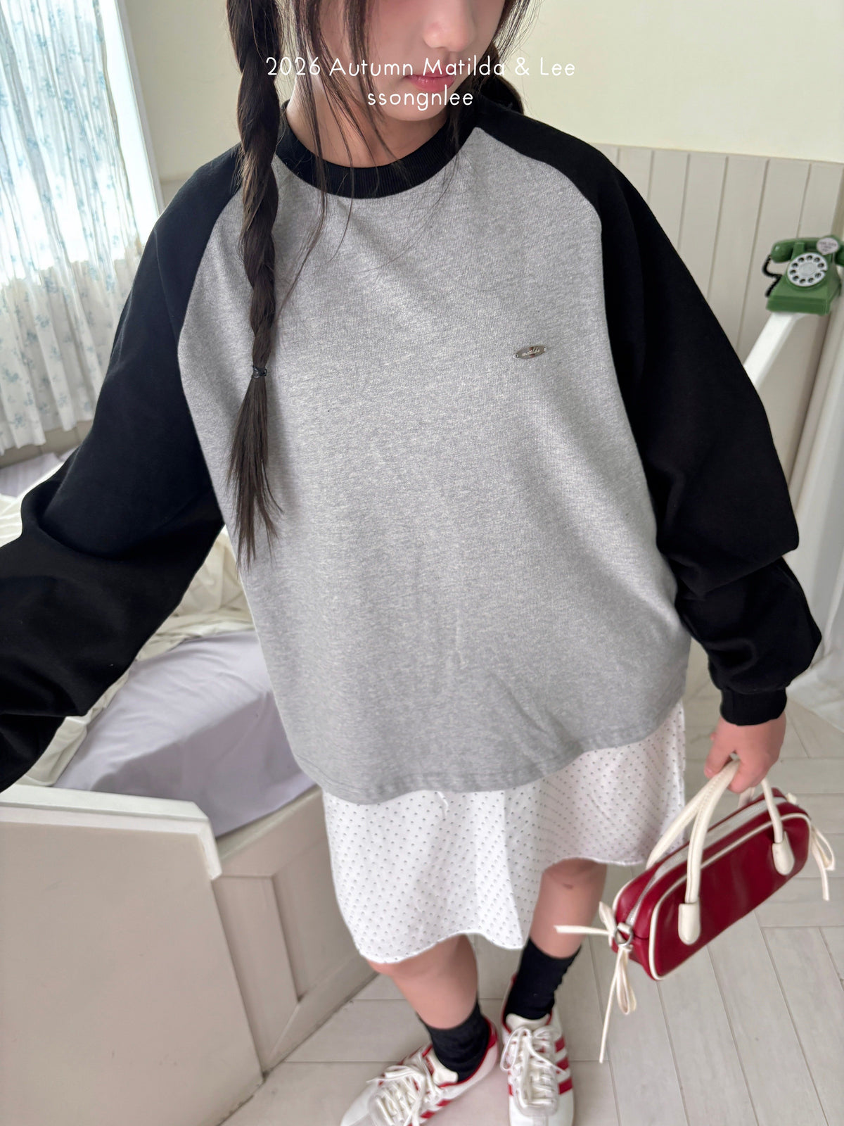 matilda&lee color matching raglan tee (85-165cm)