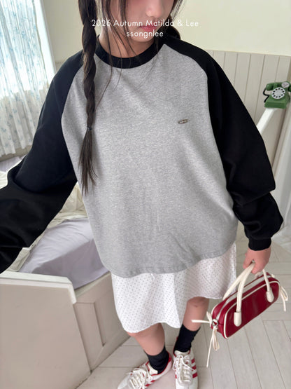 matilda&lee color matching raglan tee (85-165cm)