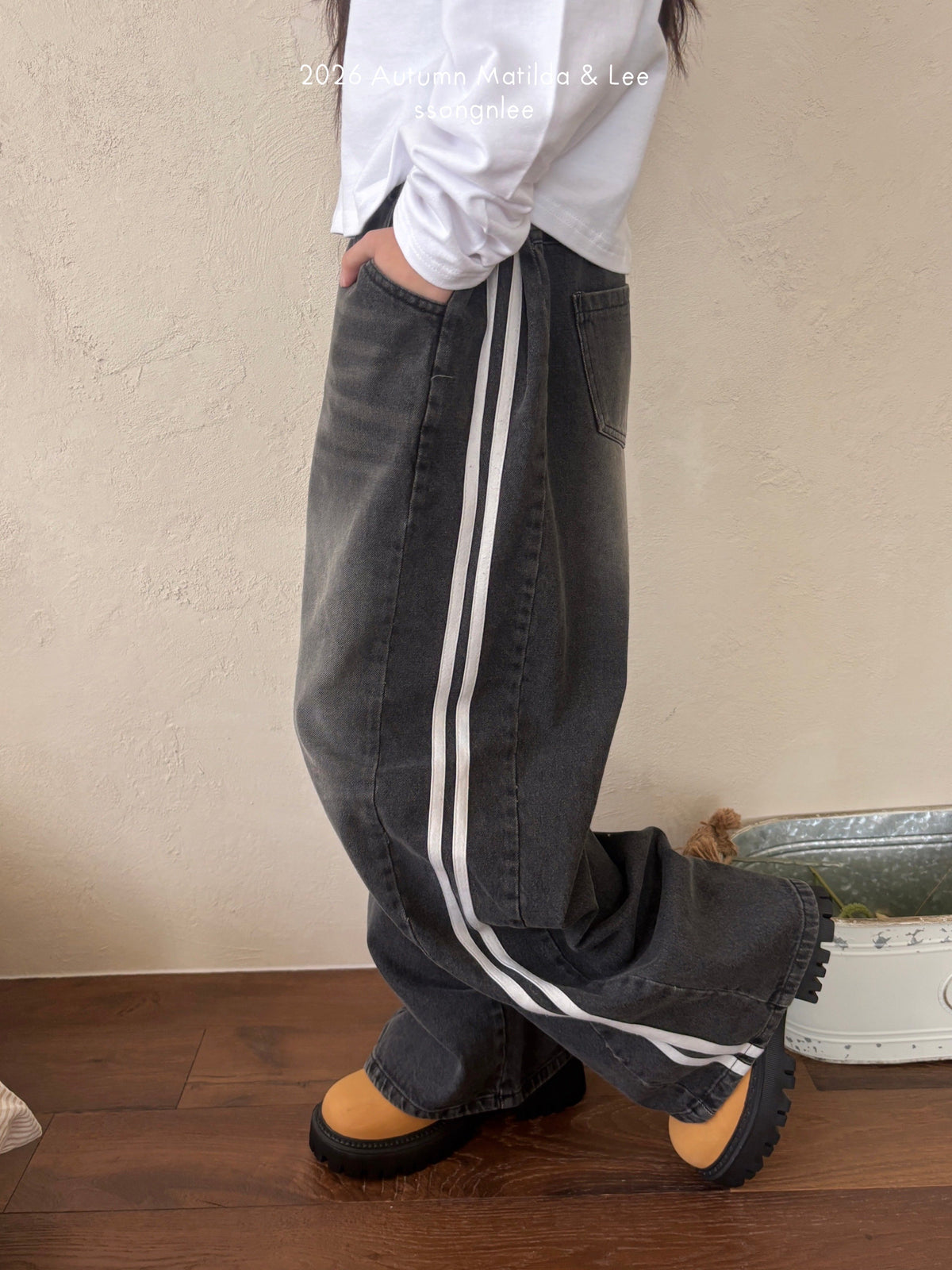 matilda&lee track denim pants (85-165cm)
