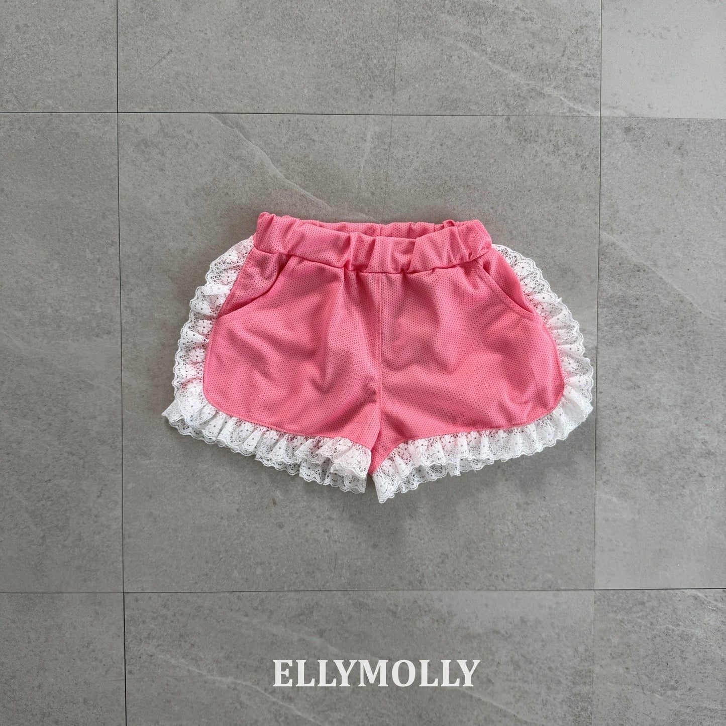 ELLYMOLLY mesh frill shorts (90-145cm)