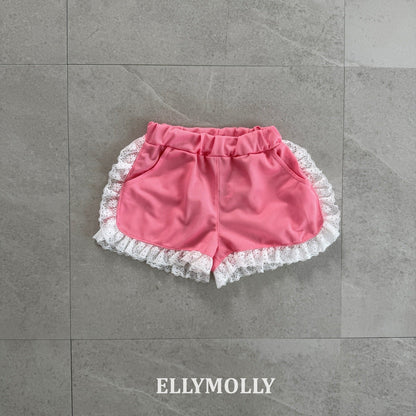 ELLYMOLLY mesh frill shorts (90-145cm)