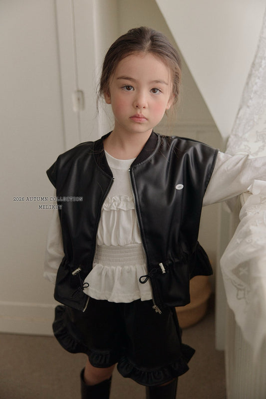 melikey string leather vest (~80-140cm)