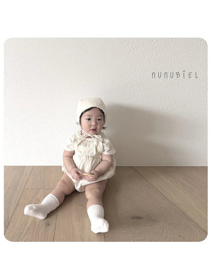 Nunubiel milga romper & bonnet (6-18m)
