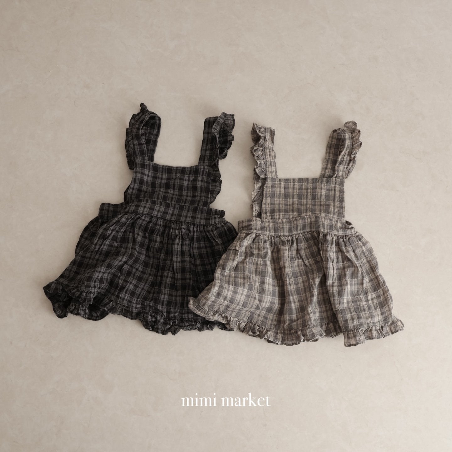 mimi market check frill suspender ops (75-90cm)