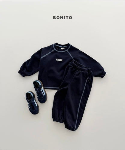 bonito color stitch raglan set (~80-140cm)