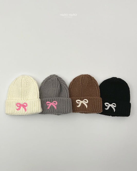 HAROHARO cute ribbon beanie