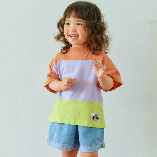 1st 色彩撞色Tee (~93-137cm)