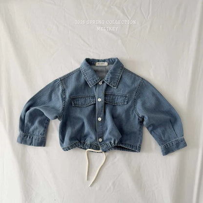 melikey hooded denim shirt (~80-140cm)