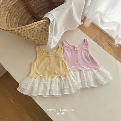 ninibello frill ribbon tank top (80-130cm)