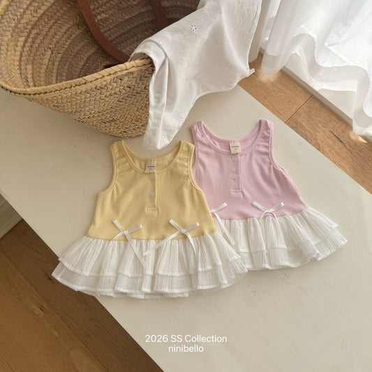 ninibello frill ribbon tank top (80-130cm)