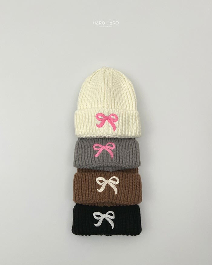 HAROHARO cute ribbon beanie
