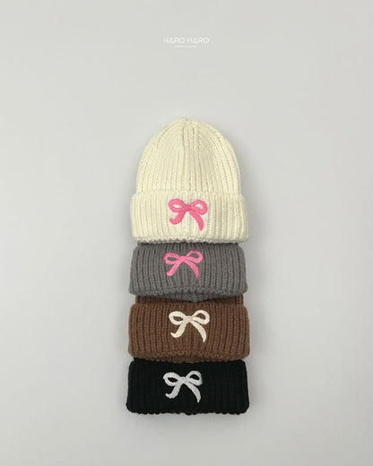 HAROHARO cute ribbon beanie