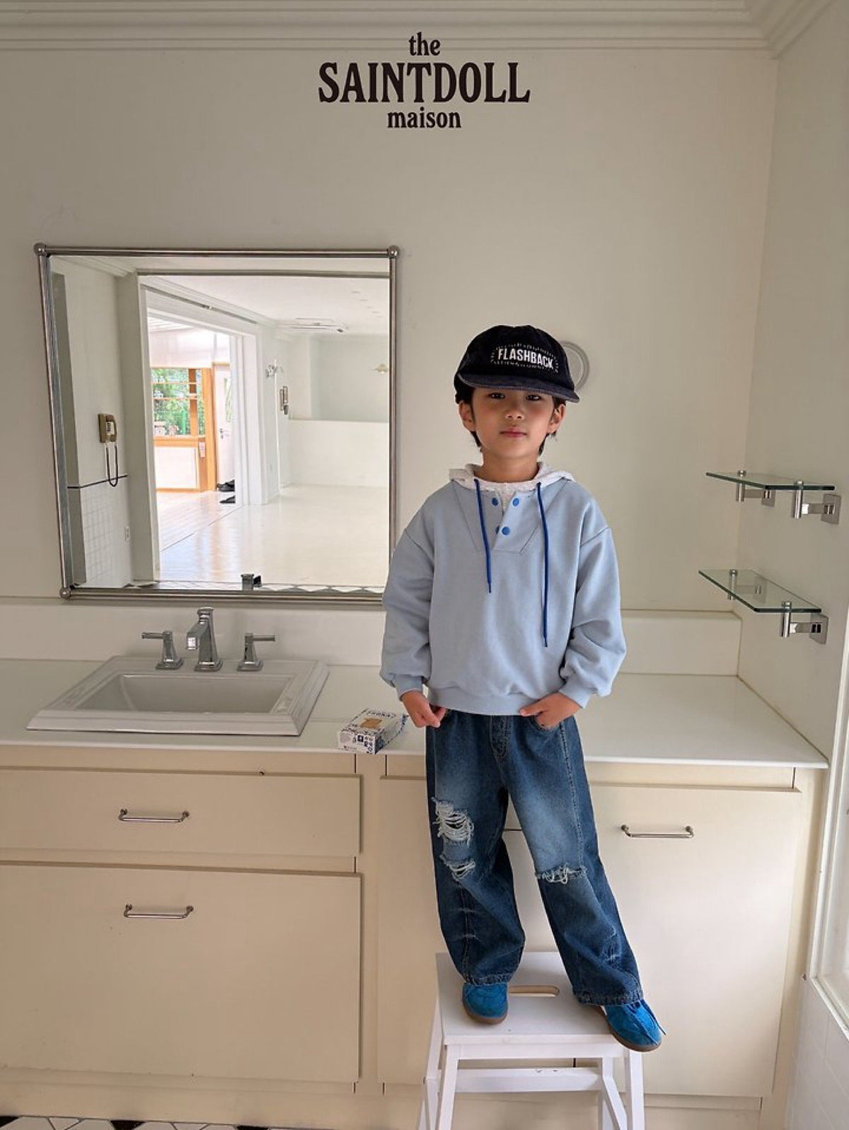 saintdoll dart wide denim (kids & mom)
