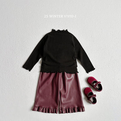 Vivid 木耳邊素色上衣 (75-135cm)