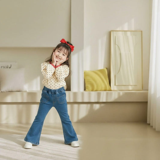 Orangemom 牛仔喇叭長褲 (95-145cm)