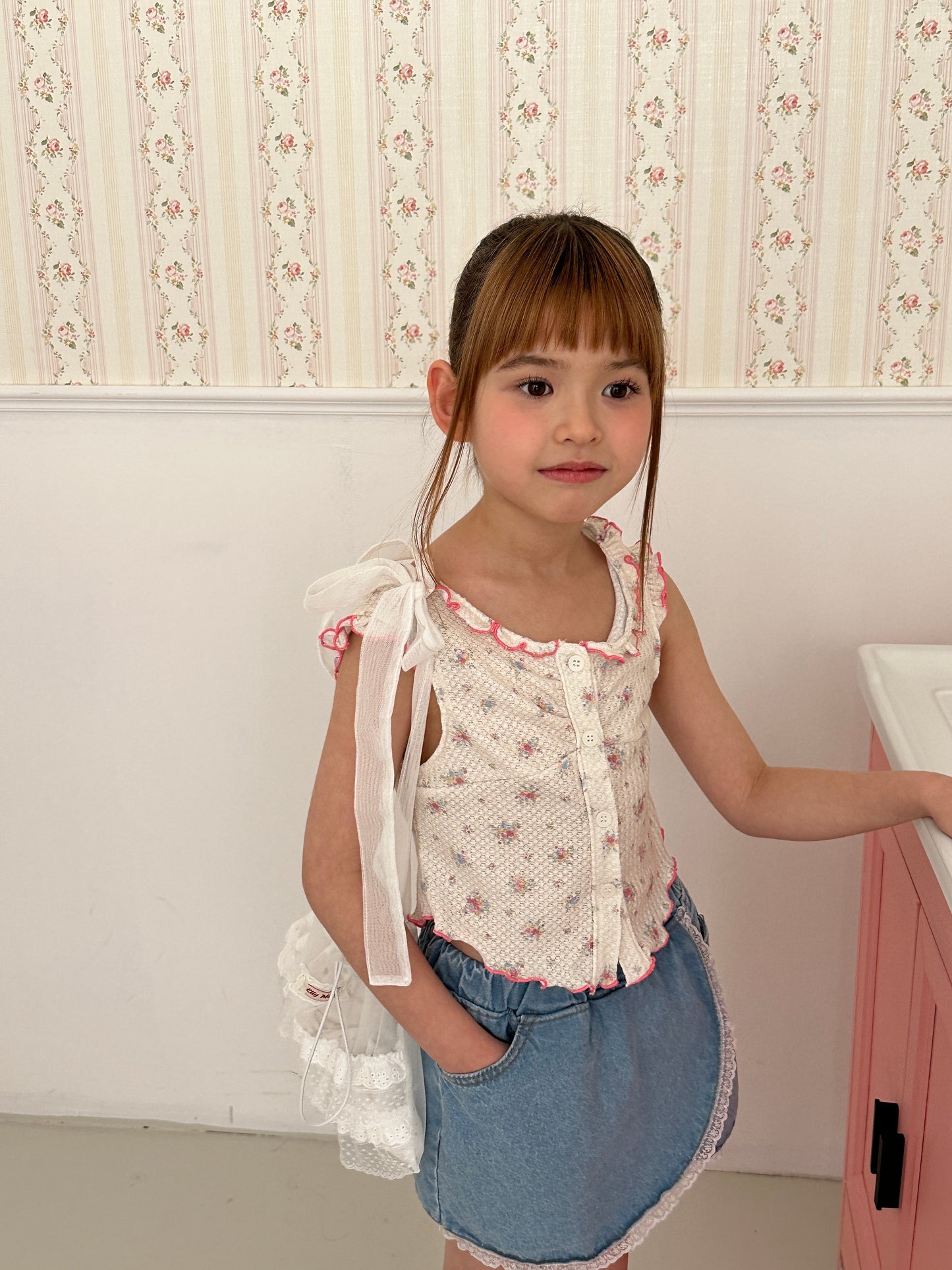 ELLYMOLLY nana love denim skirt (90-145cm)
