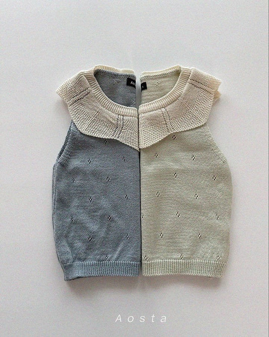 Aosta knit frill tee (~80-115cm)