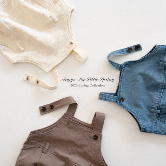 anggo pine overall romper (3-12m)
