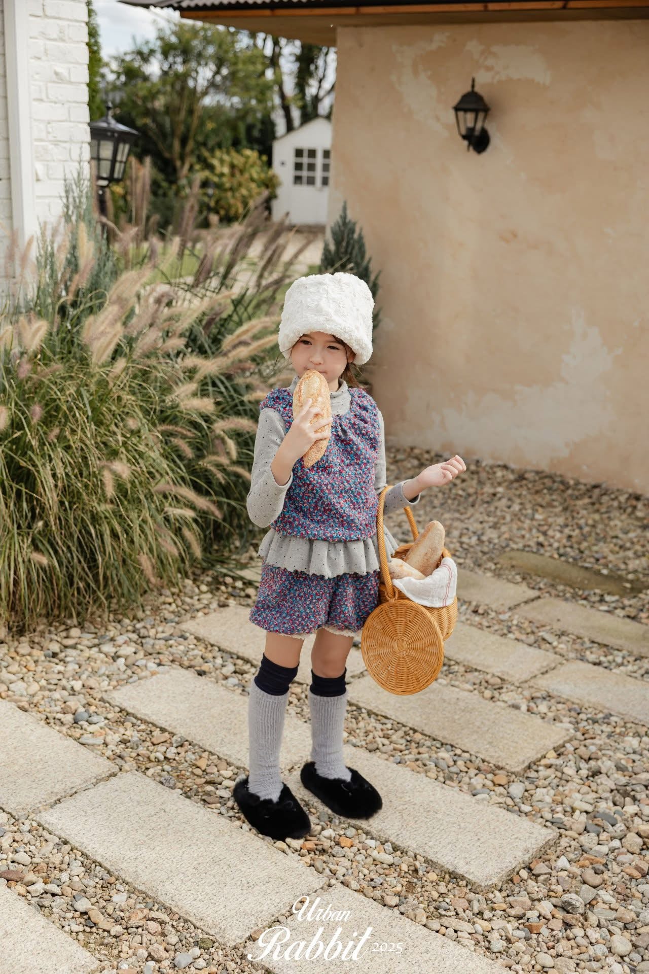 Urban Rabbit 毛圈蕾絲混色短褲 (80-140cm)