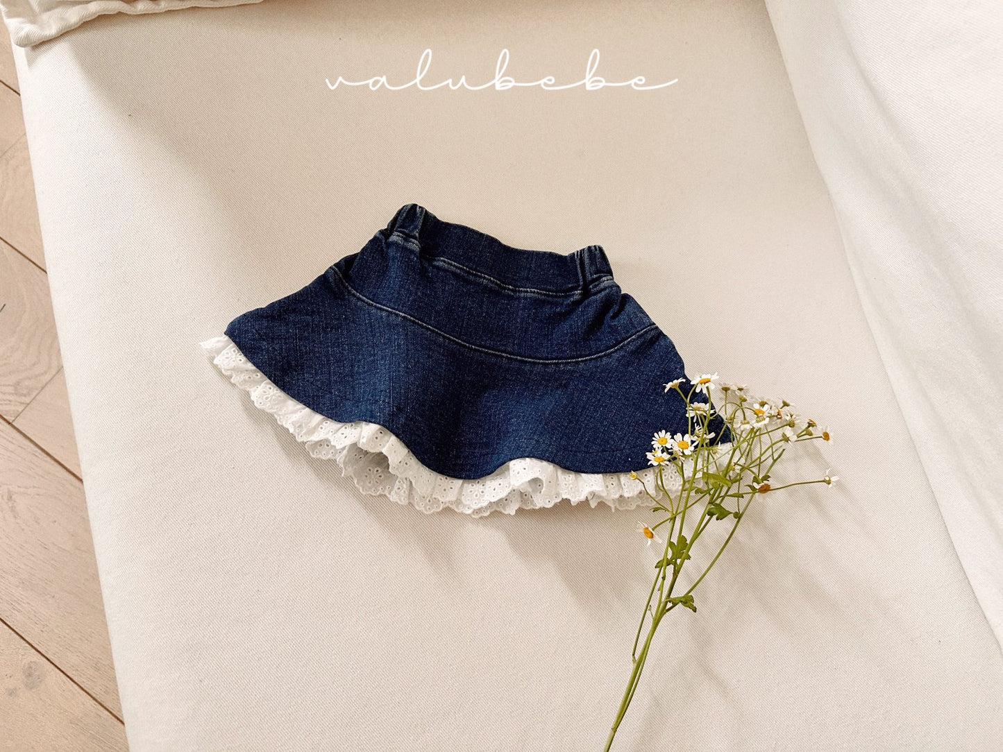 valubebe lace denim hulsh skirt (6-24m)