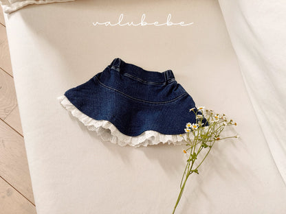 valubebe lace denim hulsh skirt (6-24m)