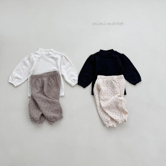 mimi market dot frill pants (bebe70-85cm)