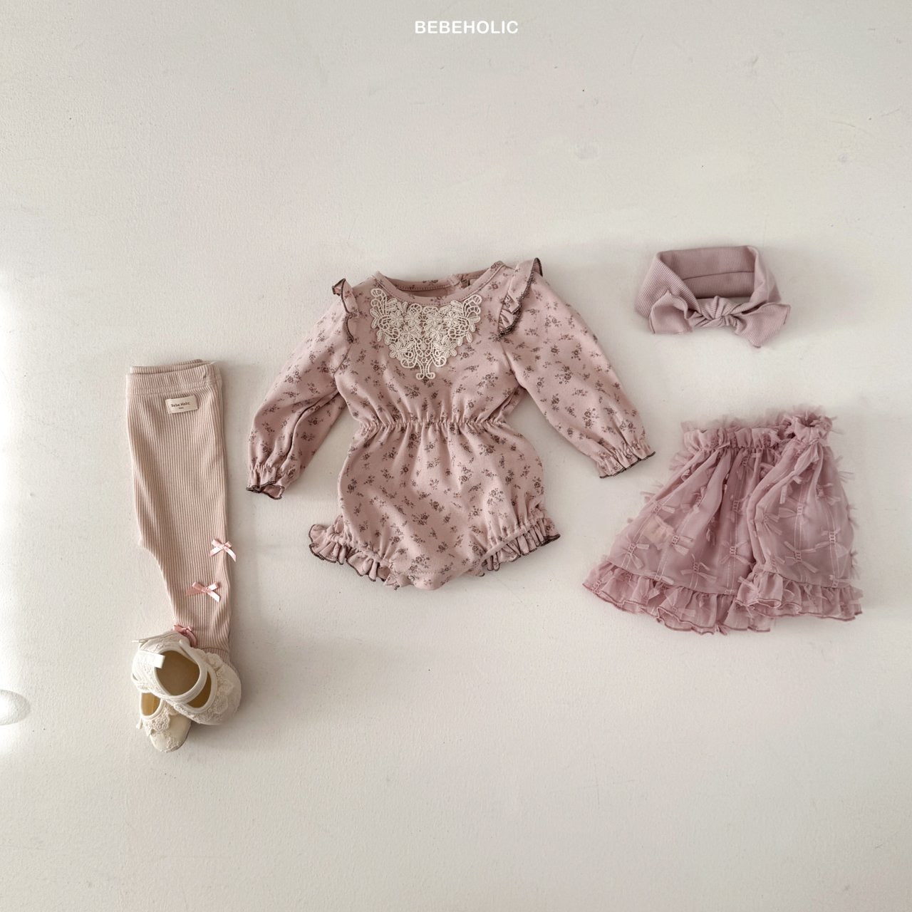 bebeholic pure frill suit (3-18m)