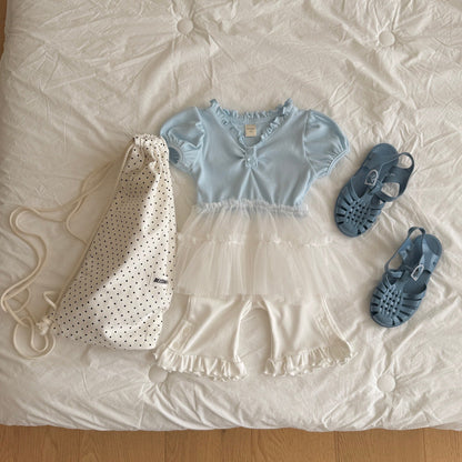 ninibello shirred tutu tee (80-130cm)