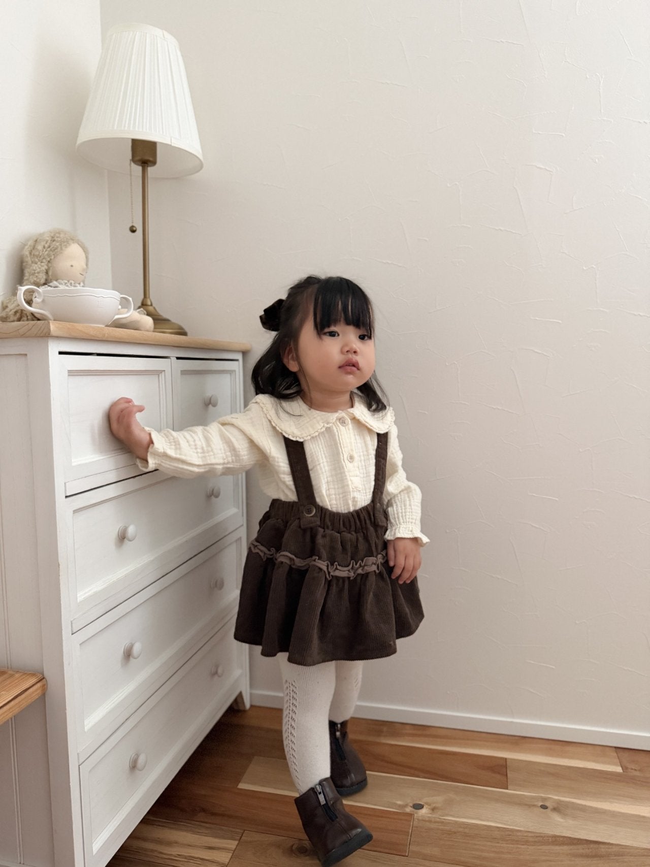 mimi market corduroy frill skirt (70-85cm)