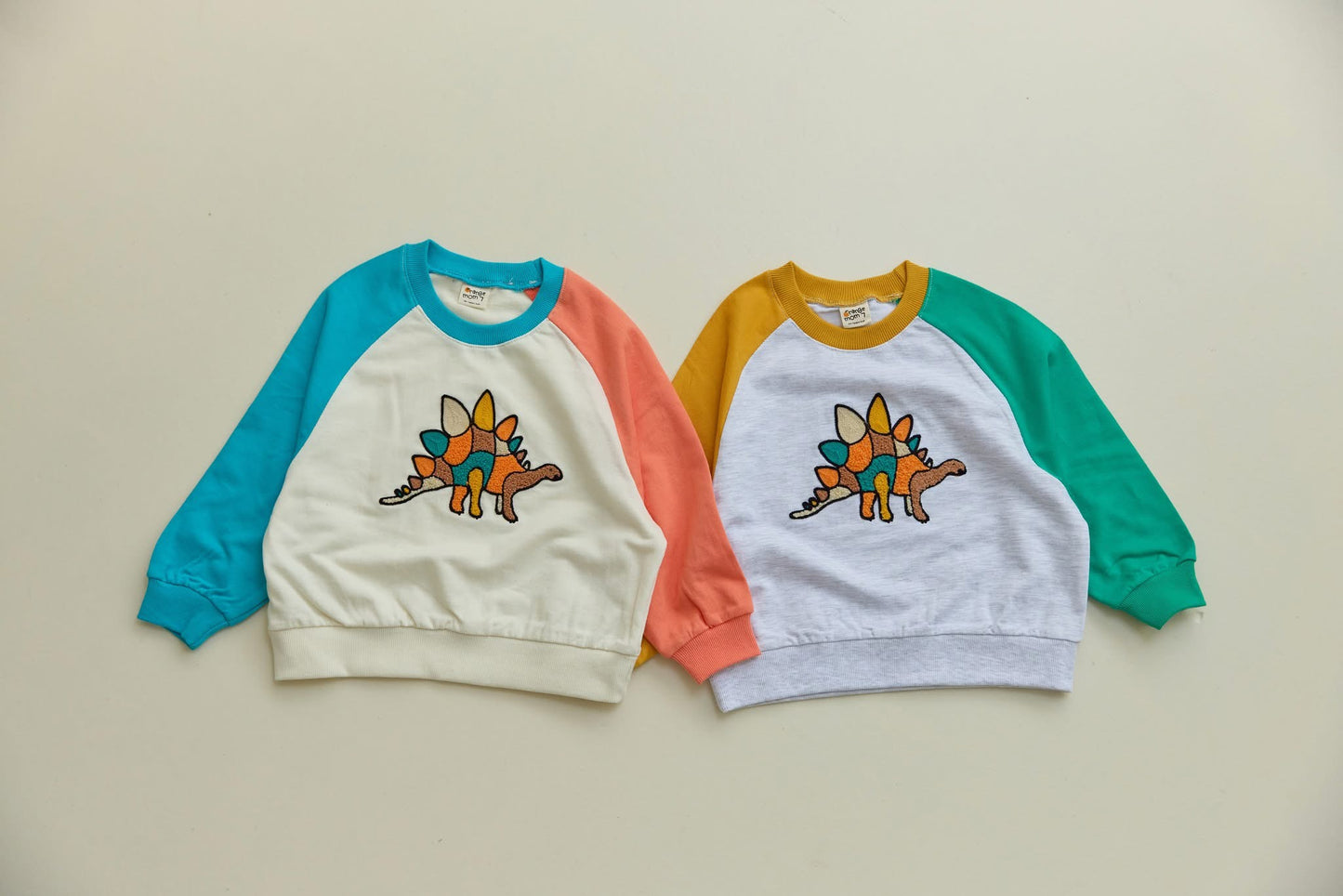 Orangemom 彩色恐龍拼布上衣 (95-140cm)