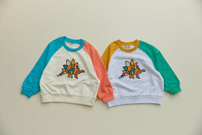 Orangemom 彩色恐龍拼布上衣 (95-140cm)