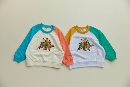Orangemom 彩色恐龍拼布上衣 (95-140cm)