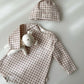 monbebe Check Check Boy Suit with Bonnet (nb0-12m)