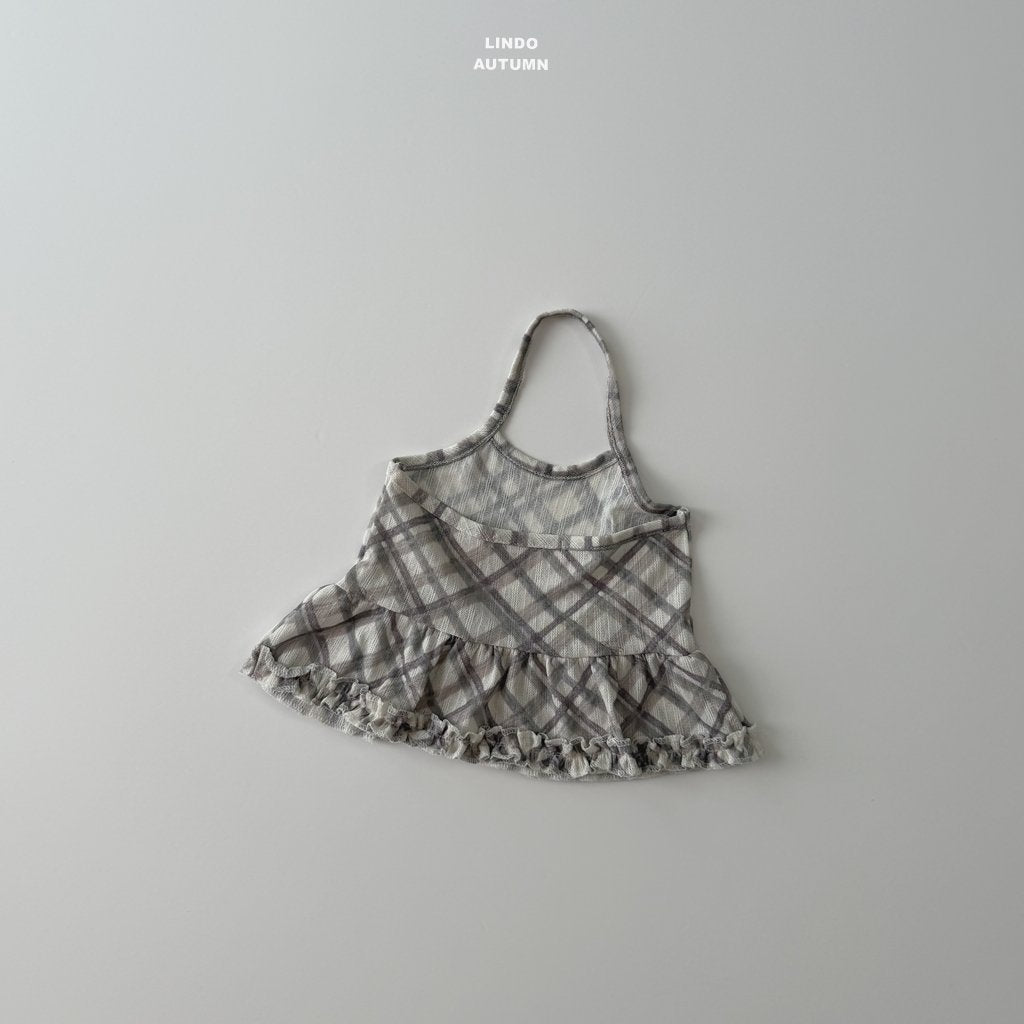 LINDO check halter sleeveless top (80-125cm)