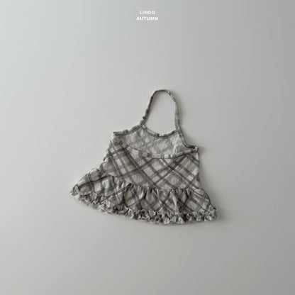 LINDO check halter sleeveless top (80-125cm)