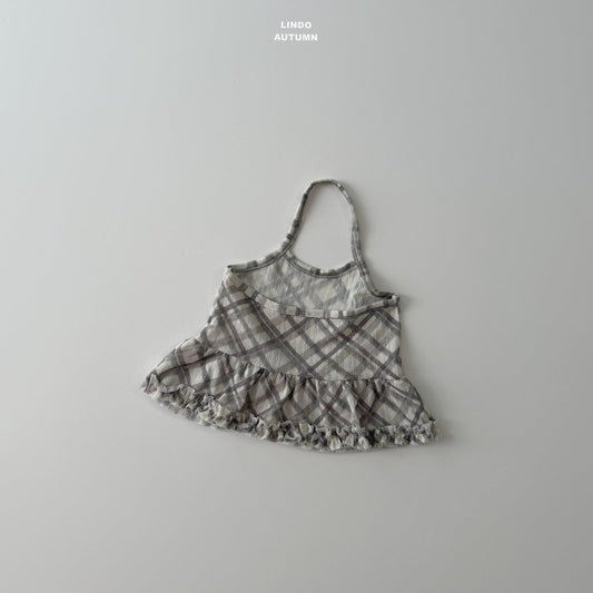 LINDO check halter sleeveless top (80-125cm)