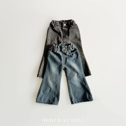 Urban Rabbit 藍黑牛仔喇叭長褲 (80-140cm)