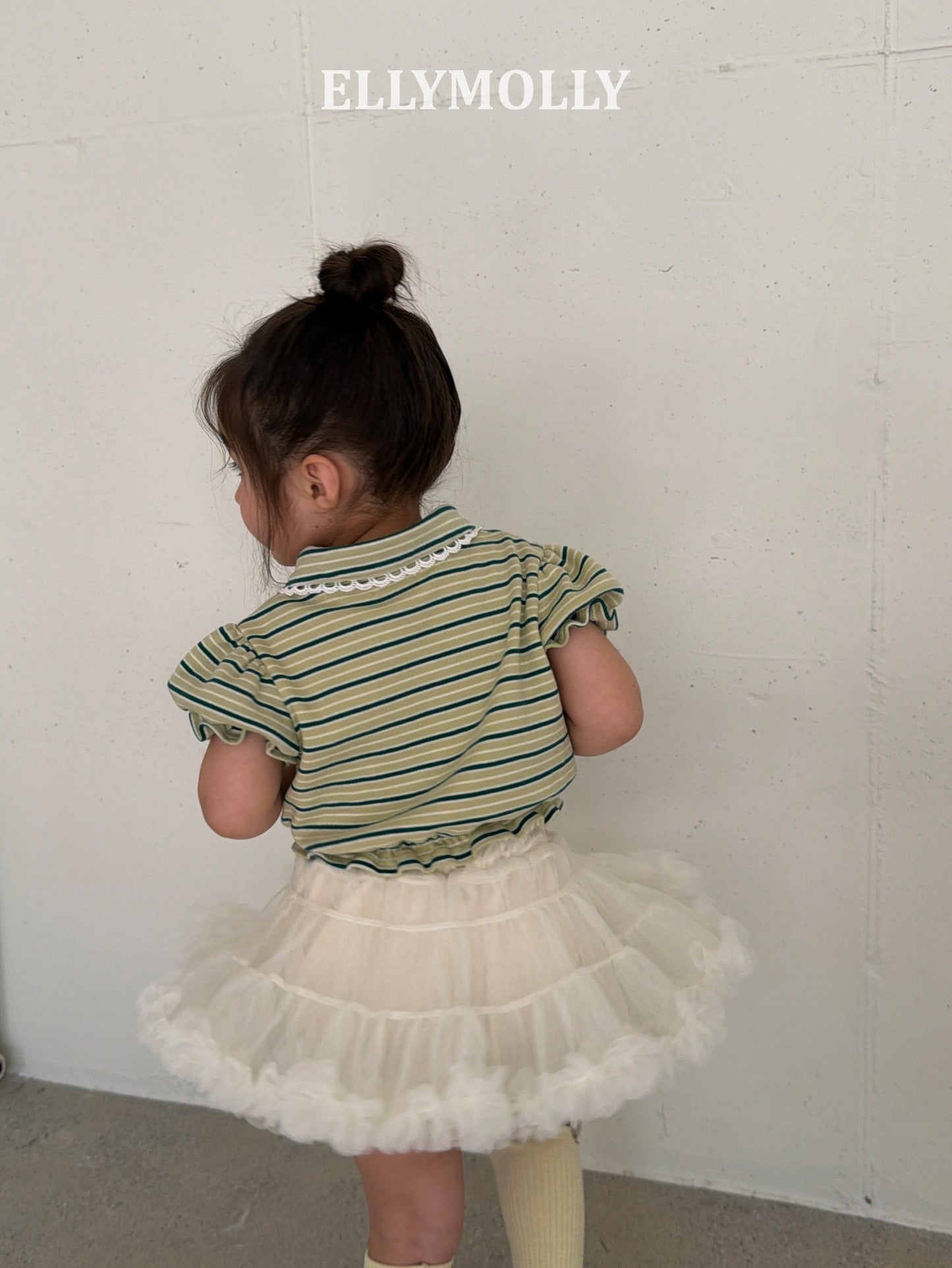 ELLYMOLLY curling collar frill t (90-145cm)