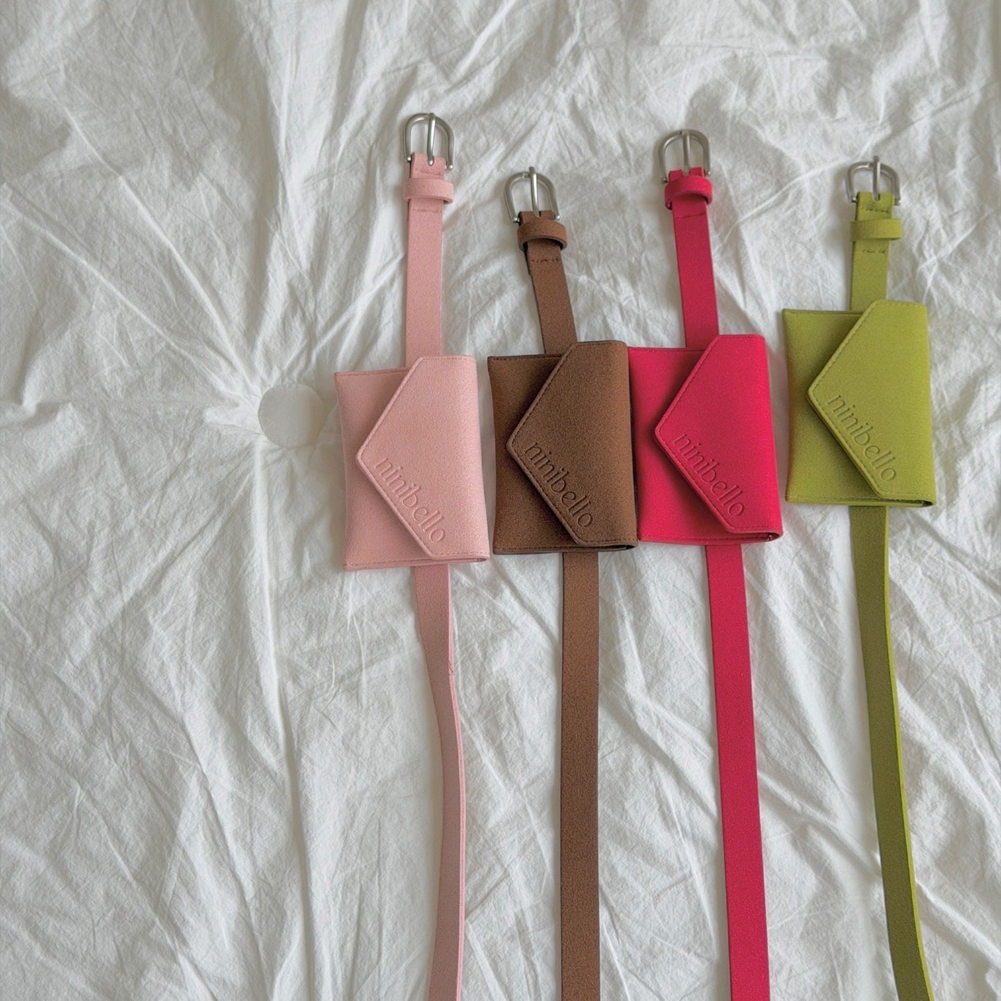 ninibello suede belt bag