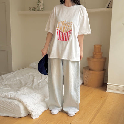 ninibello french fries short sleeve t-shirt(adult)