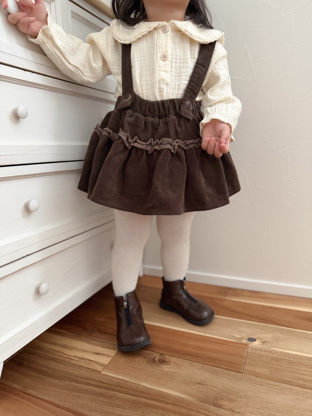 mimi market corduroy frill skirt (70-85cm)